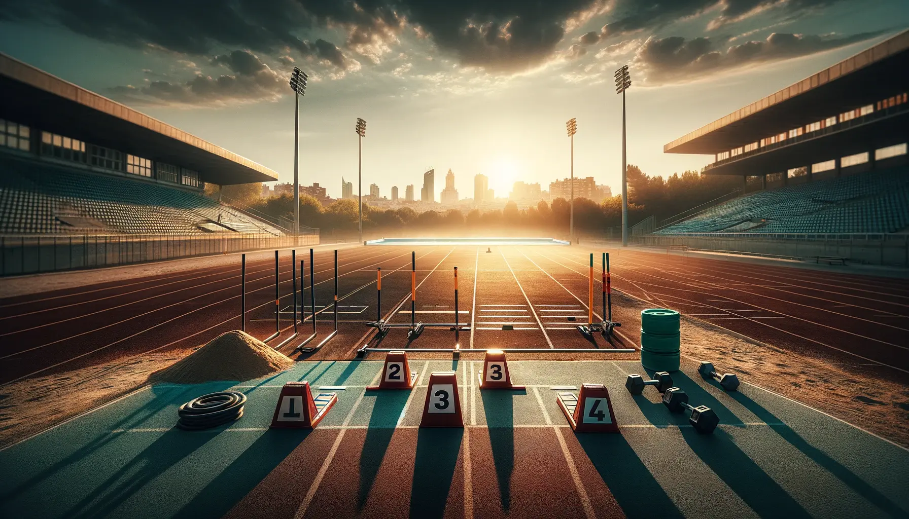 pista de atletismo con pruebas para policías locales